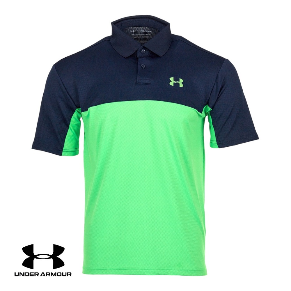 NWT $55 Under Armour Golf Men's Performance Polo 2.0 Color Block